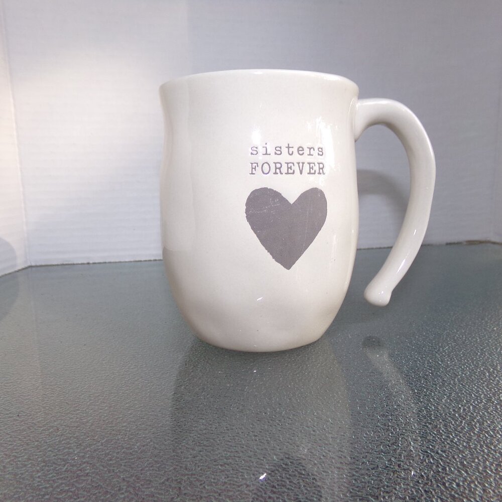 Demdaco Coffee Tea Cup Mug Sisters Forever Heart Ceramic - Picture 14 of 16